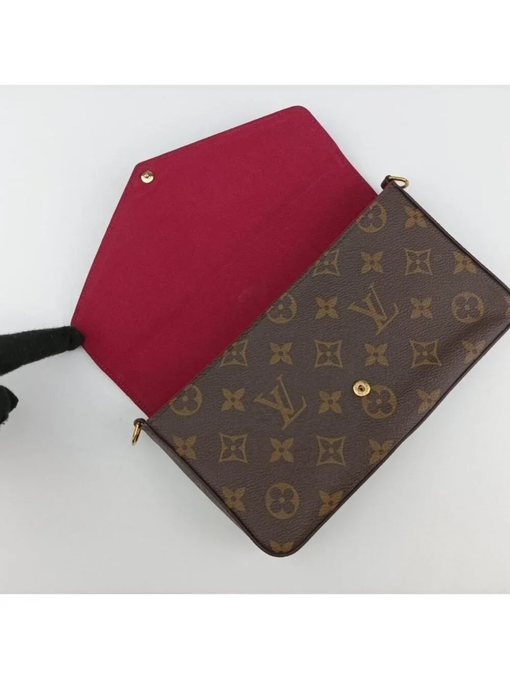 Louis Vuitton Pochette Felicie Monogram Brown Canvas Shoulder